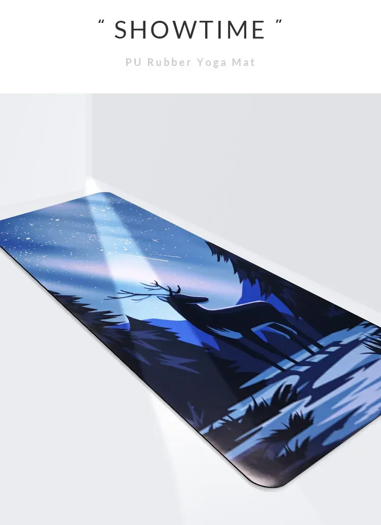 Zen Rhyme Natural Rubber Pu Aesthetic Yoga Mat Widening Sport High Elastic Sweat-absorbing Non-slip Fitness Pilates