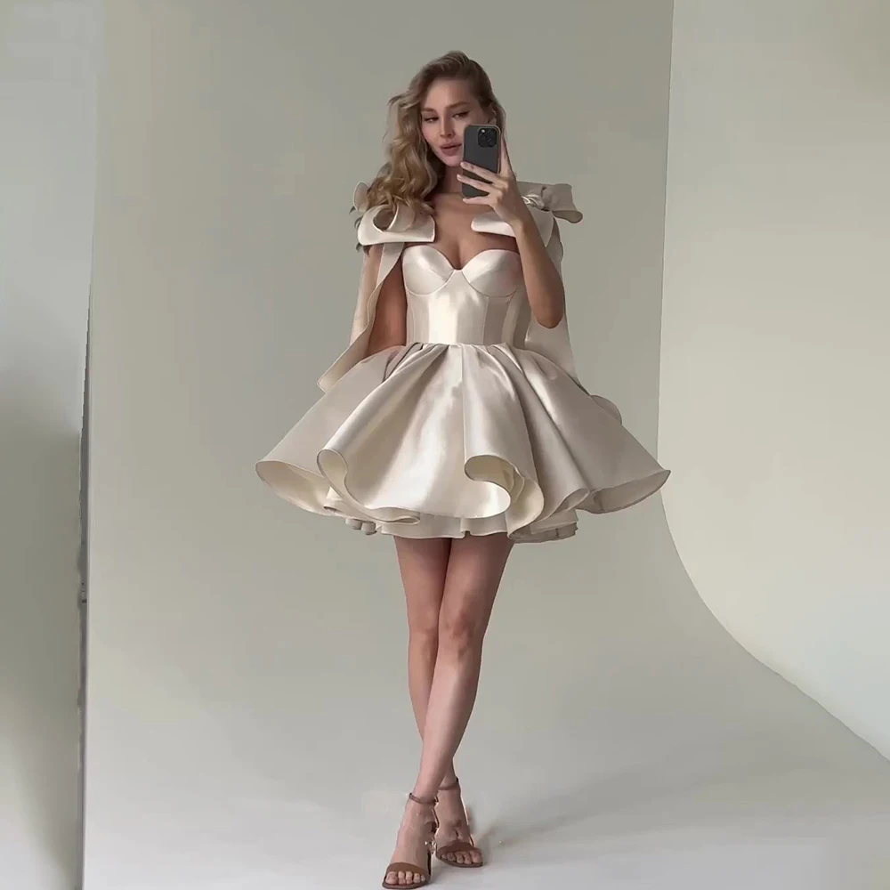 BridalAffair, искусственная кожа, кружевные женские бальные платья с бантом, коктейльные платья для празднования, платья для девочек