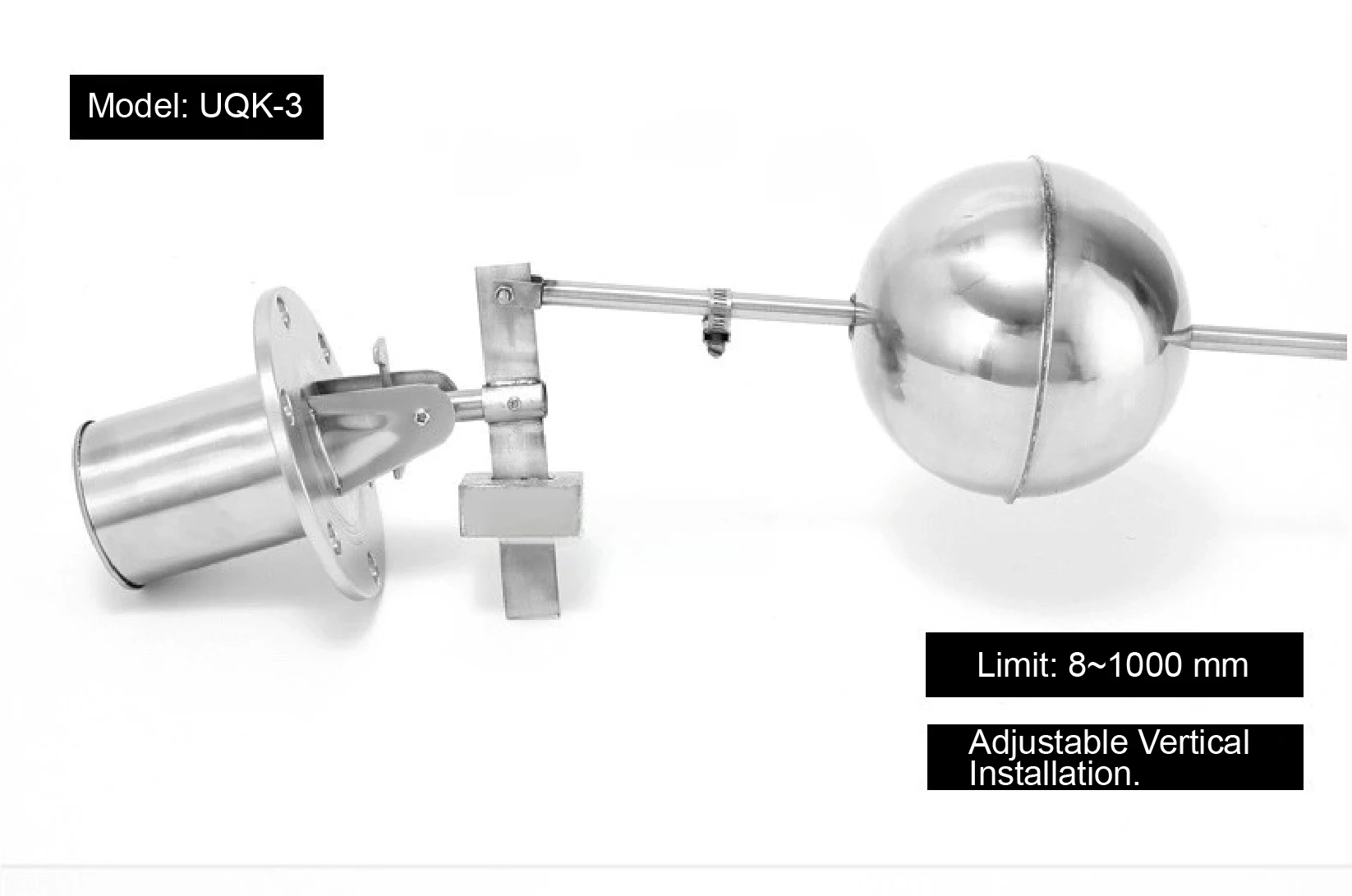 UQK 304/316 Stainless Steel Magnetic Float Level Switch Side Mounted Flange Liqu