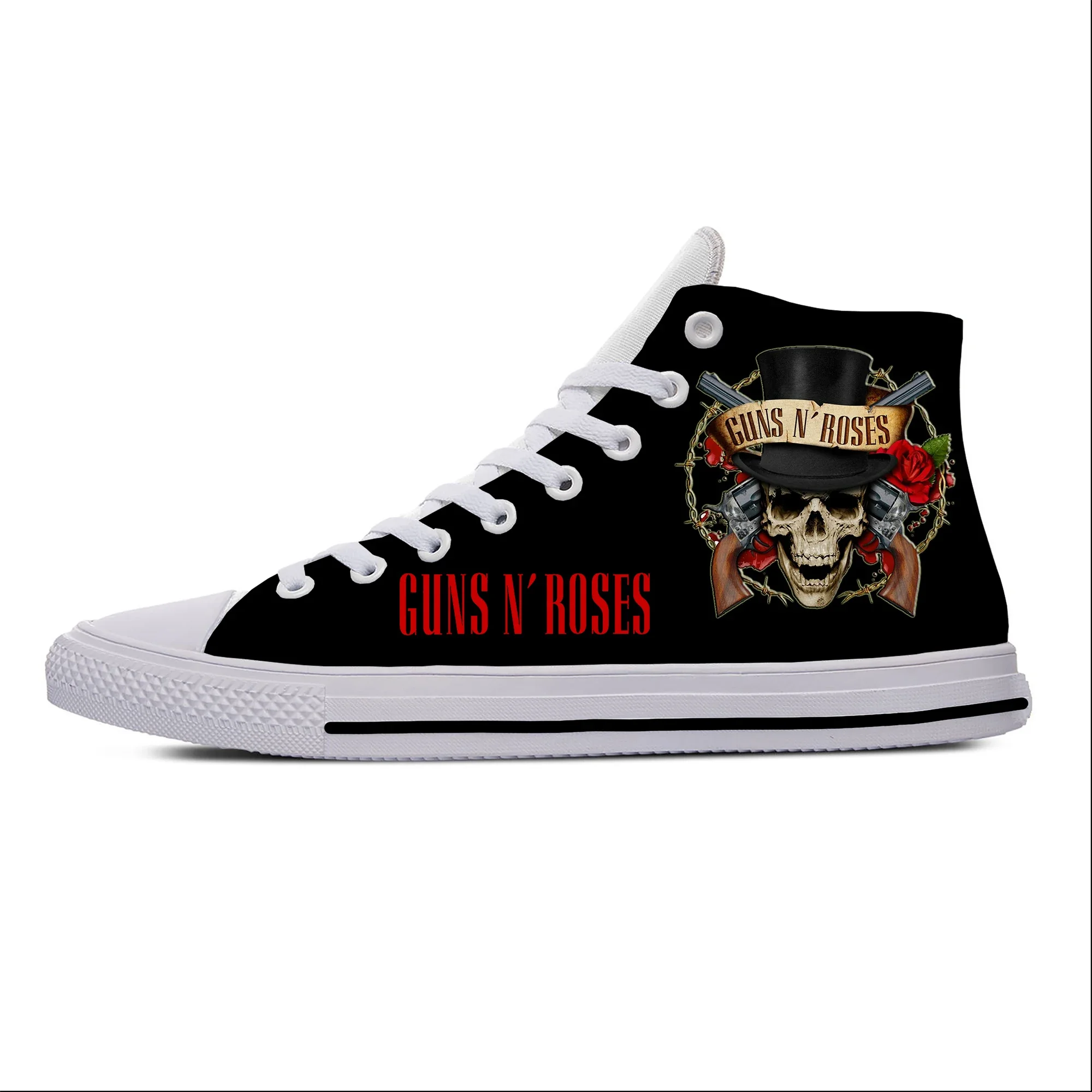 GUNS N ROSE Rock Band Heavy Metal Fashion Funny Casual Cloth Shoes High Top Breathable Lightweight 3D Print Men Women Sneakers