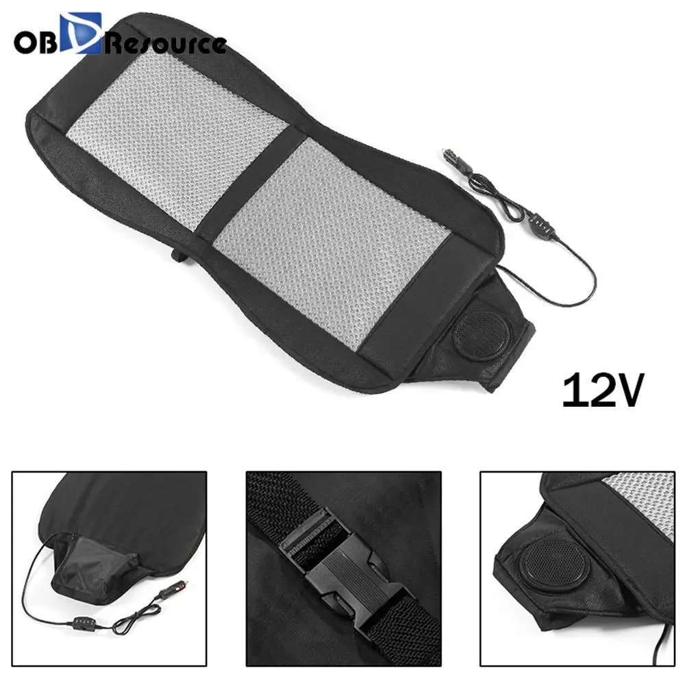 

12V NEW Summer Cool Massage Cushion Fan Blowing Cool Summer Ventilation Cushion Seat Cushion Car Seat Cooling Vest