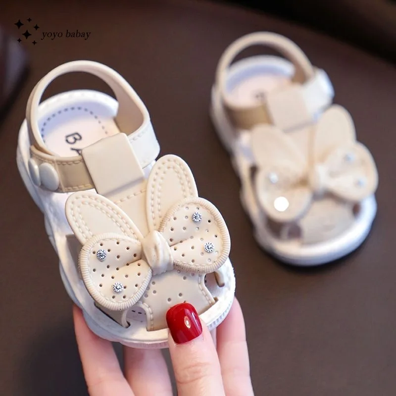 Kids Sandals Sandals And Clogs Baby Sandals Kids Shoes Summer Infant Sandals Baby Girls Anti-collision Toddler Shoes Soft Bottom Genuine Leather Kids Children Beach Sandals