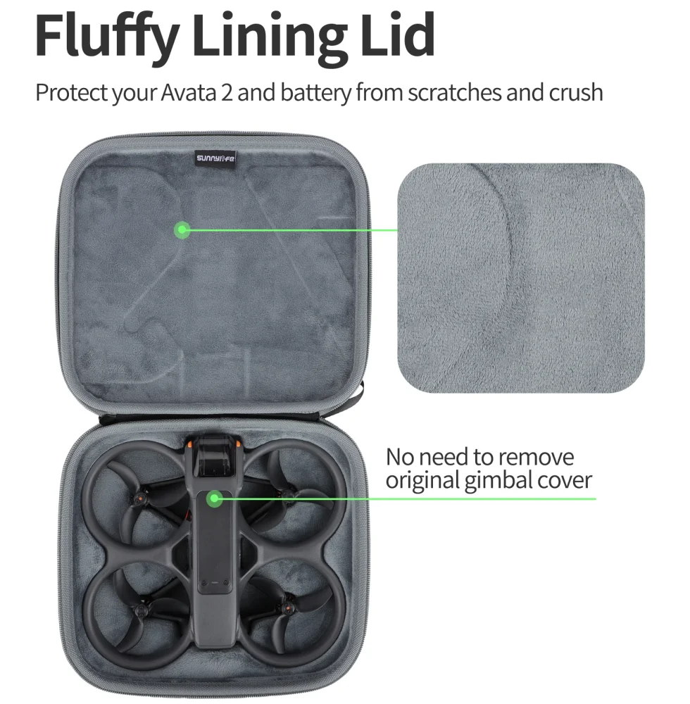 Drone Accessories Drone Storage Bag Drone Storage Case Compatible with DJI Avata 2 Fly Combo Pack Goggles 3 Glasses storage bag FPV3 portable crossbody case