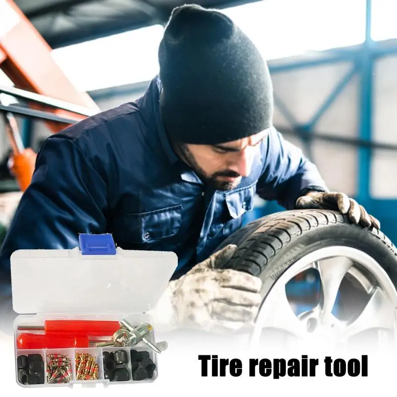 

2023 New Car Tire Repair Kit Tyre Puncture Studding Tool Set Heavy Duty Reliable Emergent Flat Tire Fix Auto Car Accessories