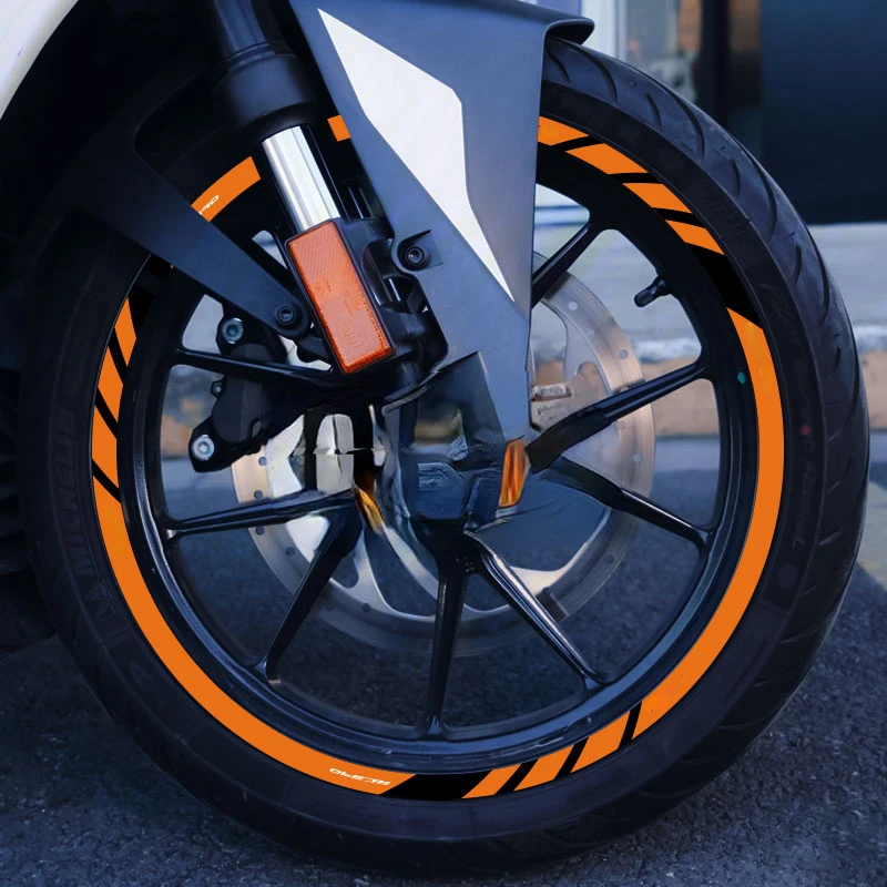 Bordo Riflettente Della Banda Dell'Autoadesivo Della Ruota Del Motociclo Di Alta Qualità Da 17 Pollici Per Ktm R2R Rc 390