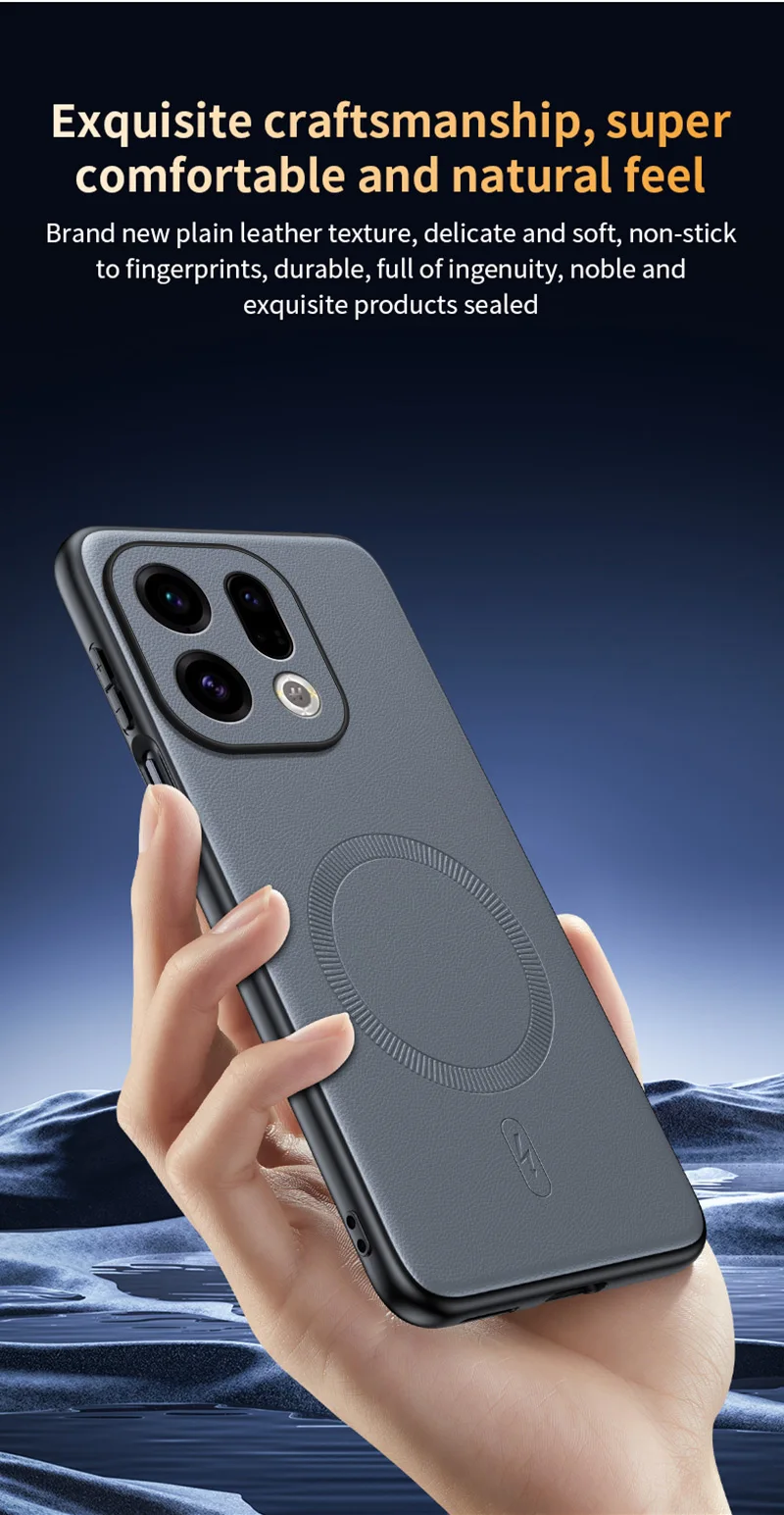Für OPPO Find X9 Fall Magnetische Leder Schild Abdeckung Für OPPO Find X9 Anti-Fingerprint Nicht-Slip PC + TPU – Detail 14