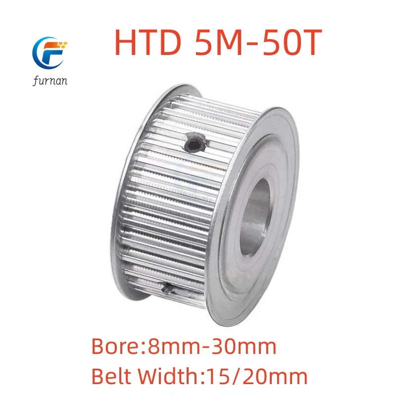 

AF Type 50 Teeth HTD 5M Timing Pulley Bore 8mm-30mm for 15/20mm Width Belt Used In Linear Pulley 5GT