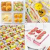 Small Charcuterie Boxes with Clear Lids, To Go Paper Disposable Food Containers, 5 Inches Bakery Dessert Boxes 6