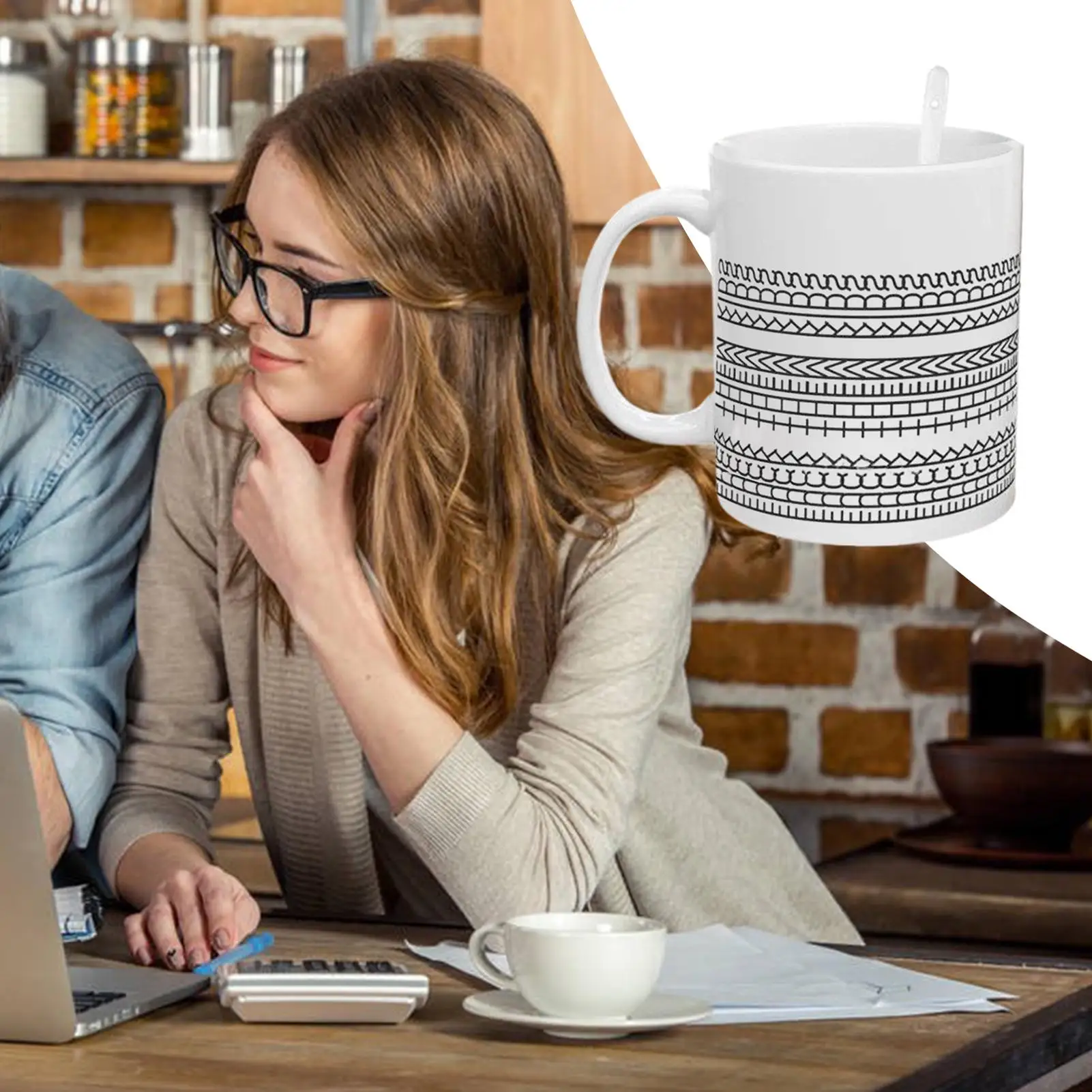 Ceramic Mug Hidden Message Mug Reusable Drinkware Ergonomic Handle Drinking Tool for Hot Chocolate Milk Water Dorm Home