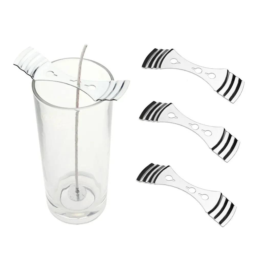 2/5/10pcs Candle Wick Holder Stainless Steel DIY Light Metal Candle Wicks Holder Centering Device Tabs Making Wick Trimmers