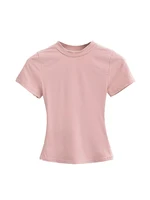 T-shirt manches courtes pour femmes, décontracté, de haute qualité, Sexy, Slim, tendance, couleur unie, vêtements y2k, 2025 1