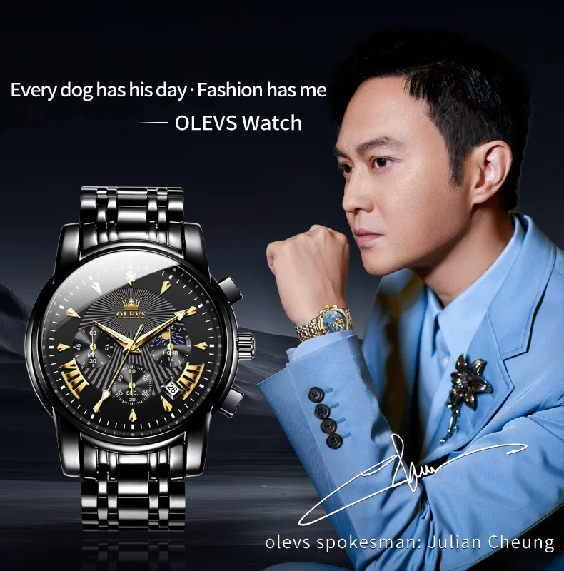OLEVS 2892 Chronograph Luxury Mens Watch description image