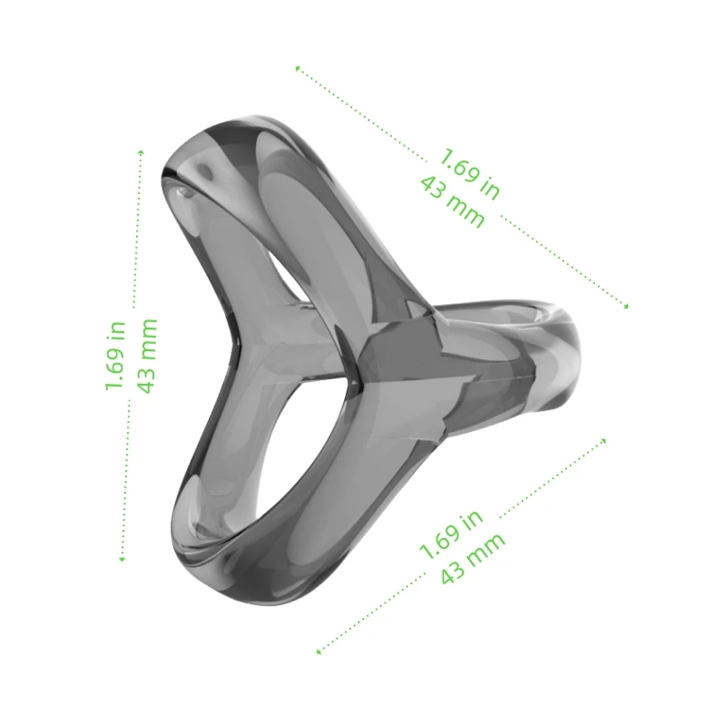 Adult Gadgets of Clear Silicone Triple Restraint Penis Ring for Classic Erection Binding Delay Ejaculation Rubber Cock Sex Toys - 2
