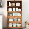 Nordic Solid Wood Kitchen Cabinets Home Living Room Wall Storage Cabinet Simple Multi-layer Kitchen Cabinet Kitchen Furniture 4