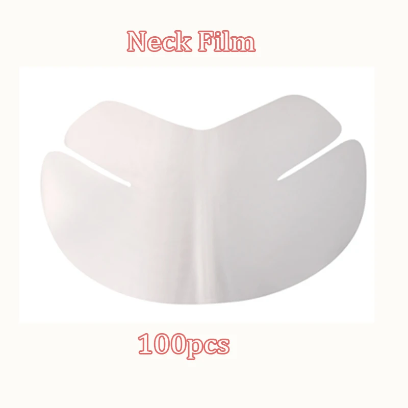 Pellicola in plastica usa e getta per il viso, detergente per il viso integrale, maschera per il collo, adesivi in carta trasparente, maschere in PE, avvolgono la bellezza del viso, strumento sano