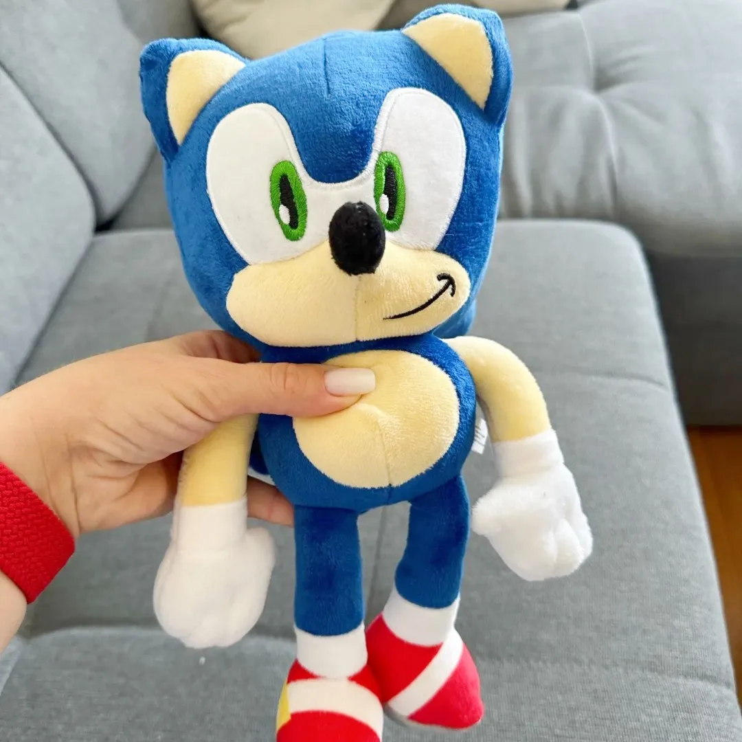 

30CM Sonic The Hedgehog Plush Toy The Hedgehog Amy Rose Knuckles Tails Cute Cartoon Soft Stuffed Doll Birthday Gift for Children