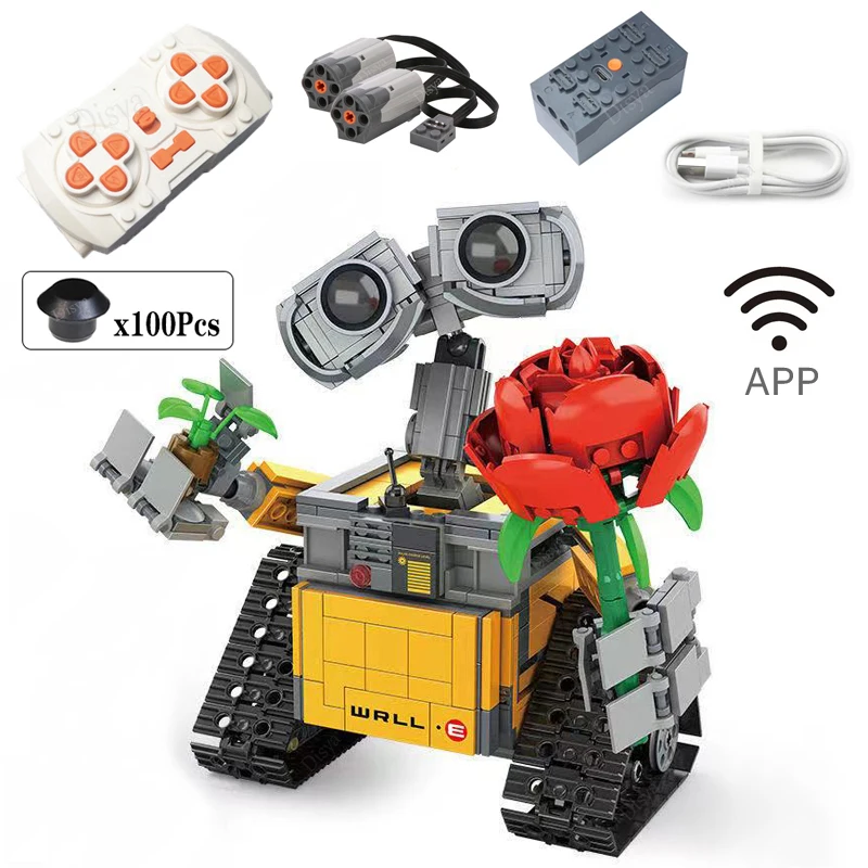 New 687PCS HOT WALL E High-tech APP Motorized RC Robot Functions Figures Technical Building Block For Children Toys Gift_voghion.com