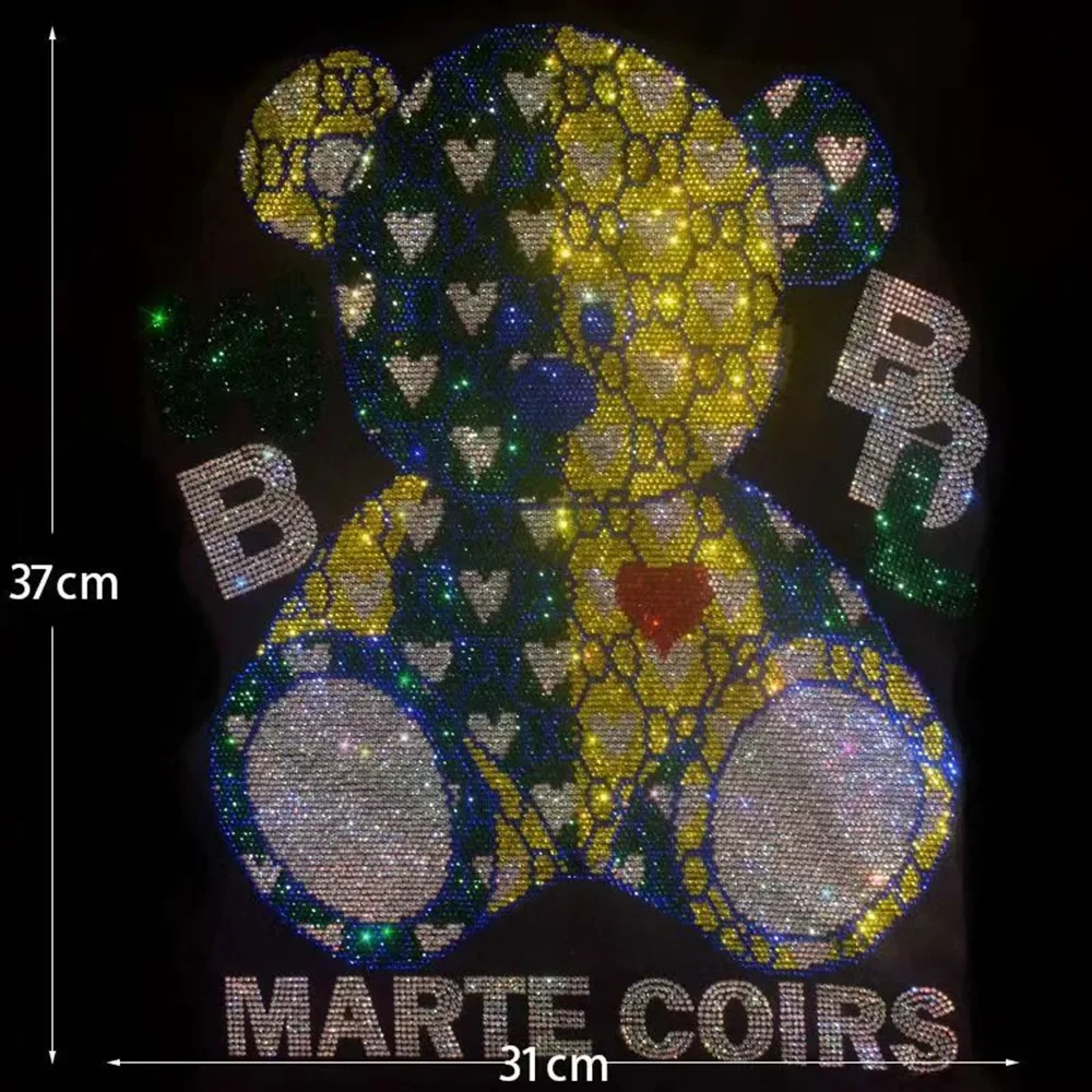 

Утюжок на искусственных нашивках для одежды, маленький медвежонок, большая модная нашивка «сделай сам», аксессуары для украшения одежды