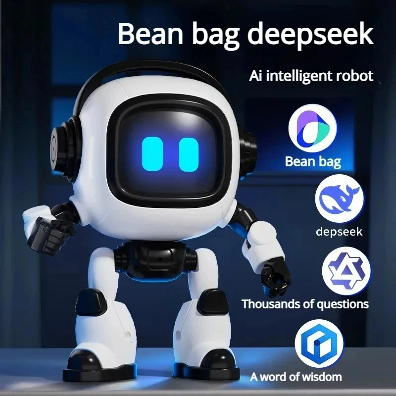 Robot da Tavolo Interattivo con Riconoscimento Vocale AI, Compagno Parlante, Gioco Educativo, Robot Giocattolo per Ragazzi e Ragazze, Regalo - immagine 4
