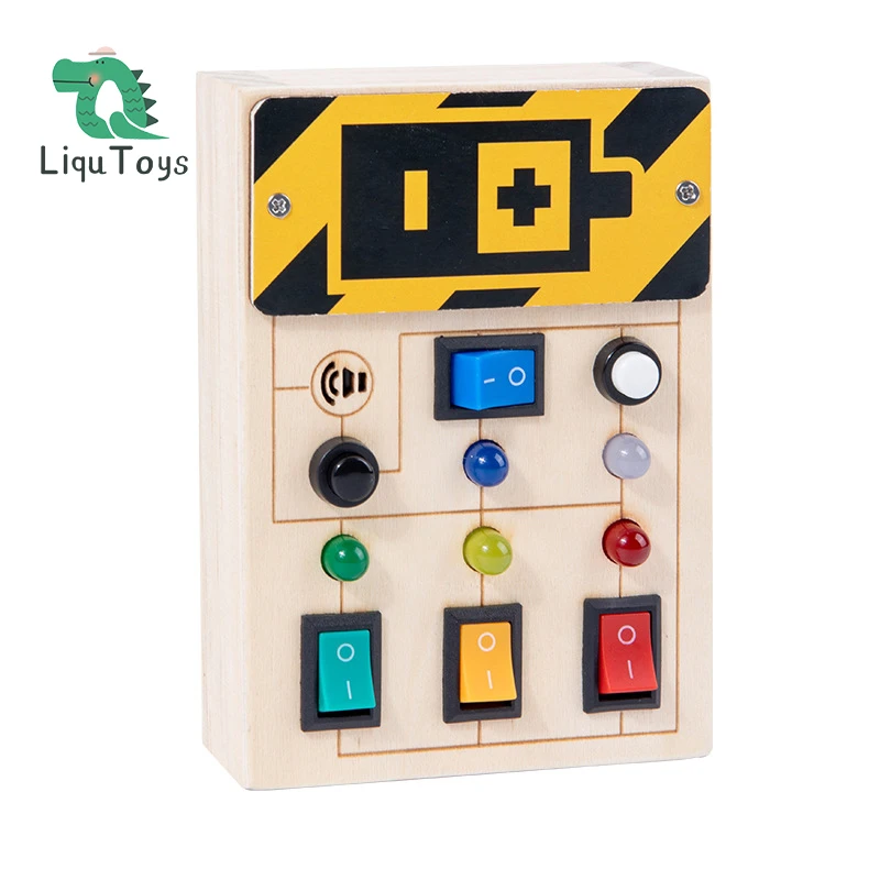 LIQU Montessori Busy Board Light Switch Toy Wooden Sensory Toys for  Toddlers Activity Board Switch Box Spaceship Control Panel| | - AliExpress