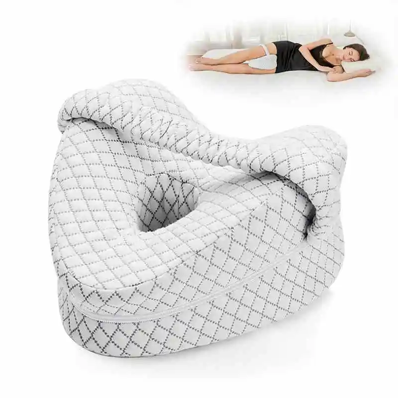 AngQi Knee Pillow for Side Sleepers, Leg Pillow for Lower Back Pain, Memory  Foam Knee Support Pillow, Orthopedic Knee Pillow for Sleeping Hip Pain