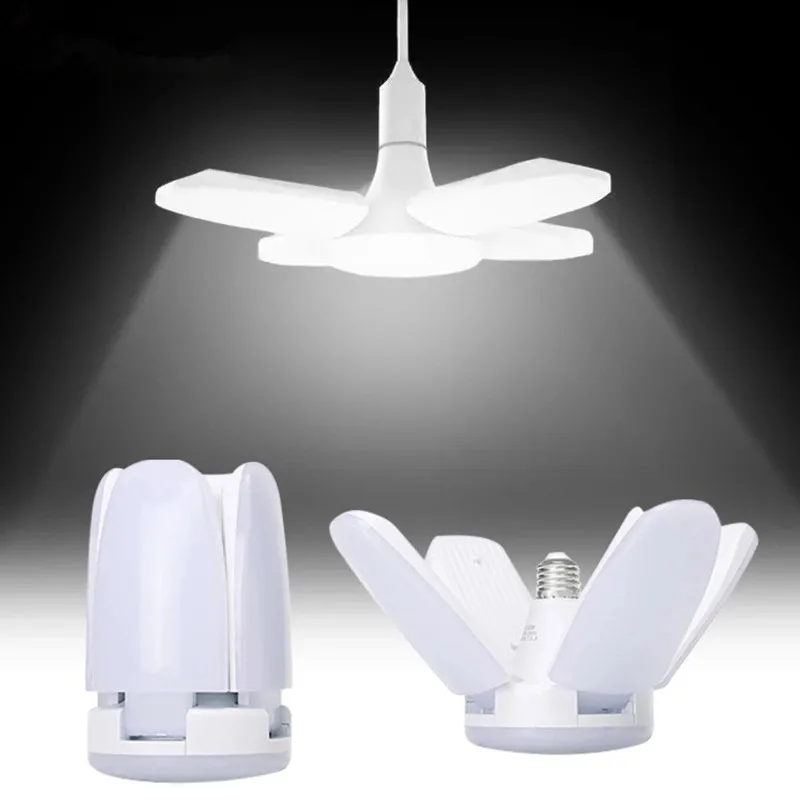 

LED E27 LED Bulb Light Fan 220V 110V 50W Foldable Led Lights Bulb Lamp for Home Ceiling Light Panel Bedroom Workshop Warehouse