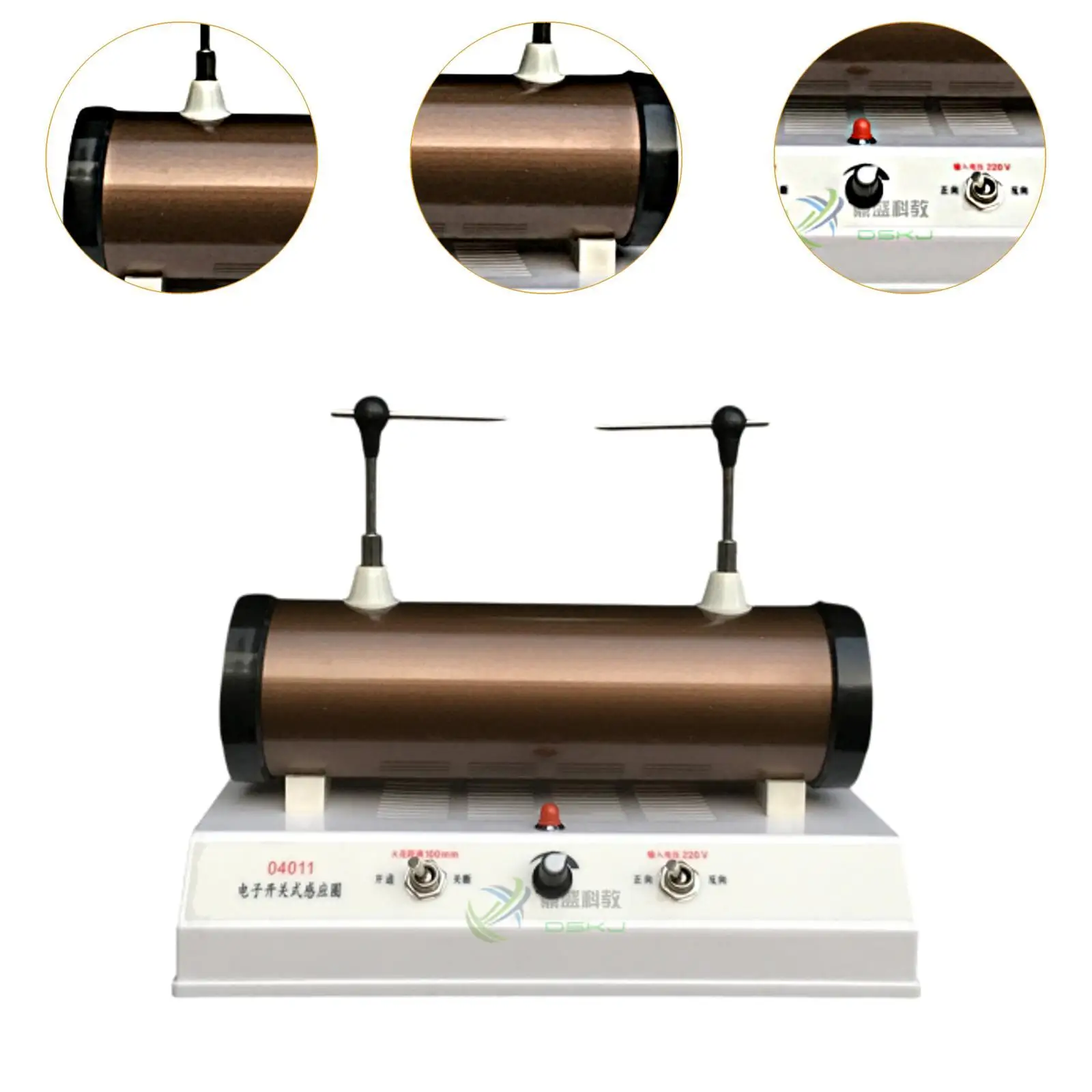 Switch-type Electron Induction Coil Kit Spark Discharge Demonstrator for Spectral Tubes Physical & Chemical Experiments Lab