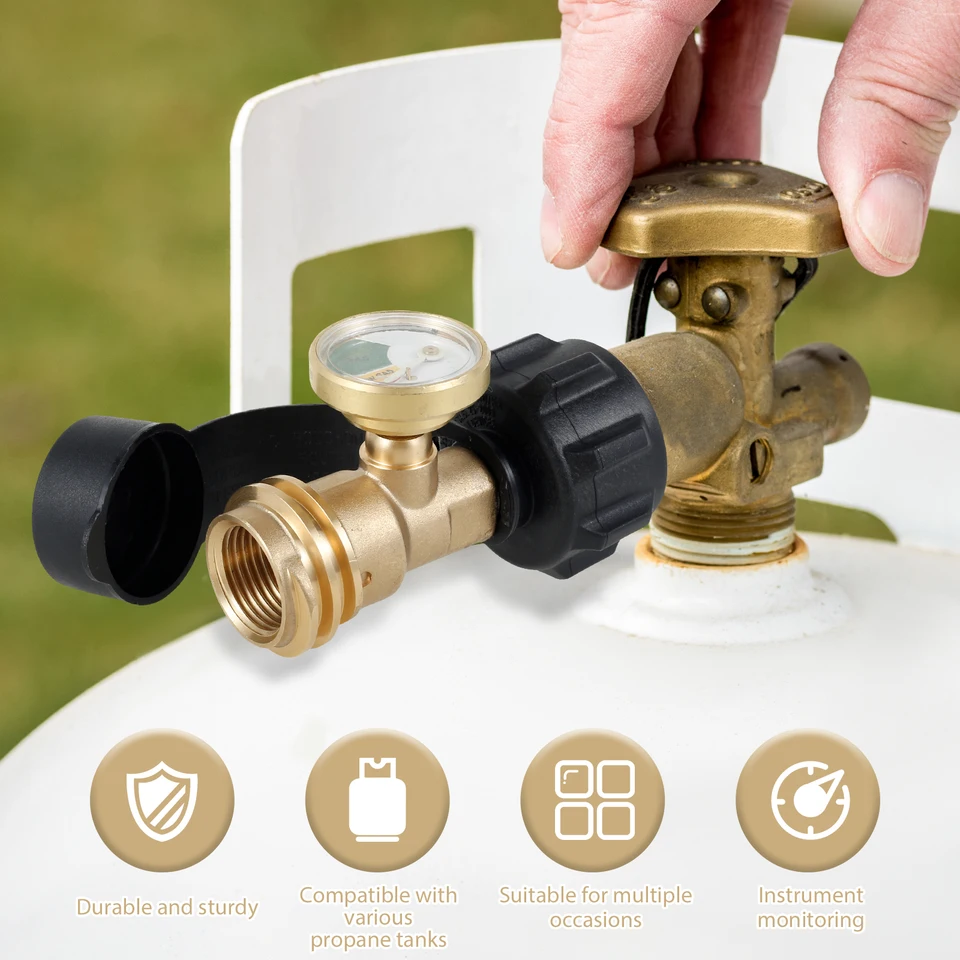 Propan Tank Messgerät Mit Leckdetektor - Füllstandsanzeige Für Grill & Wohnmobile