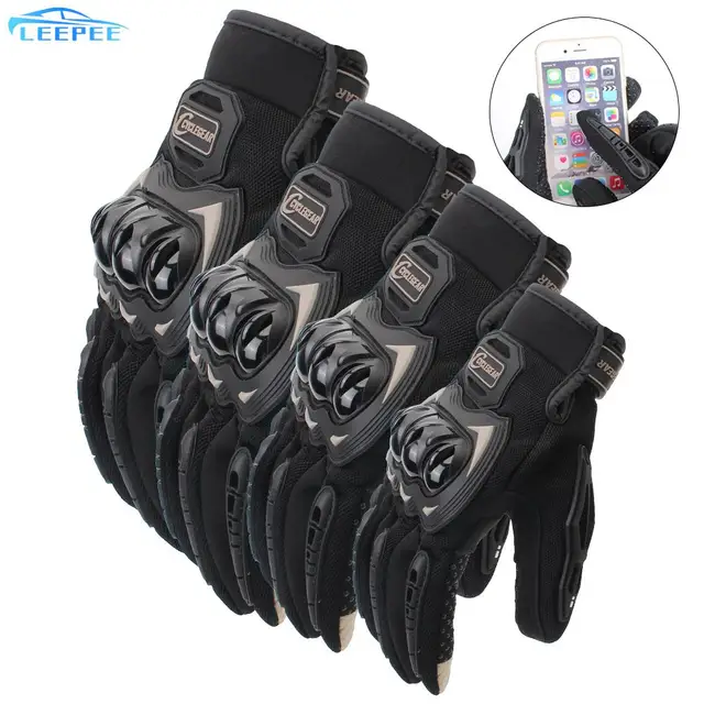 Breathable Powered Motorcycle Glove Summer Racing Riding Protective Gears Motorbike Bicycle Glove PVC Touch Screen 1 Pair 1