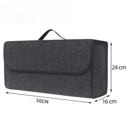 Large Anti - Slip Felt Car Trunk Storage Organizer with Compartments (Grey)