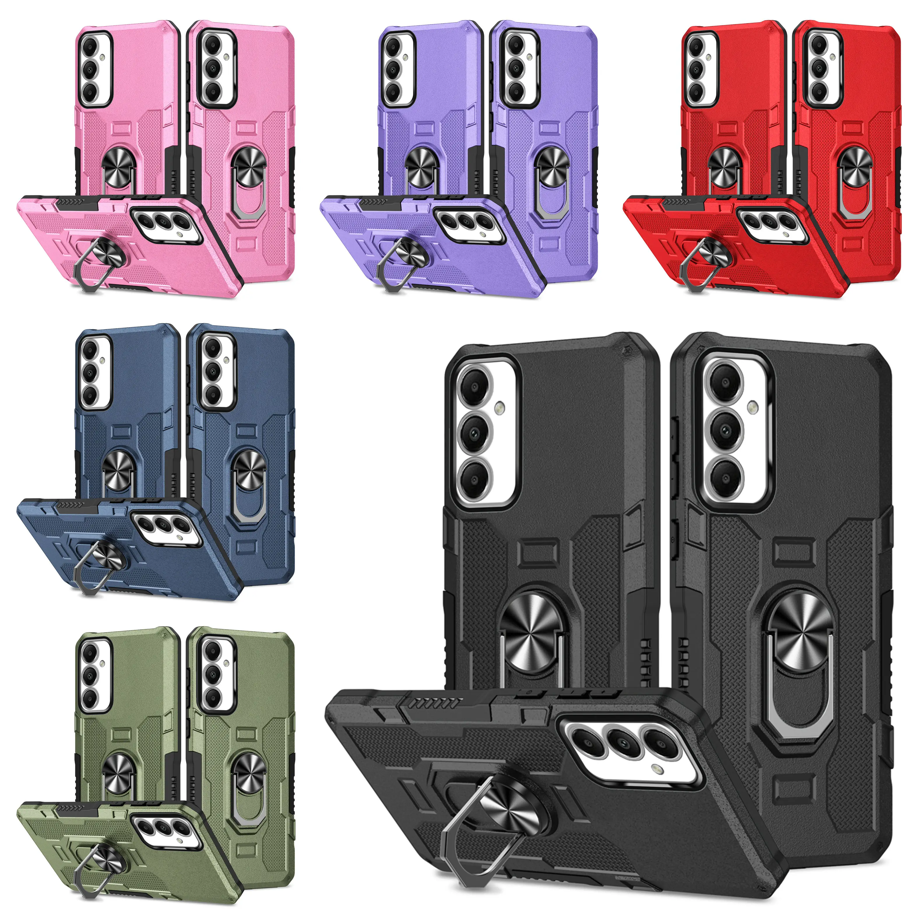 Magnetic Armor Case with Ring Holder - Durable Phone Cover
