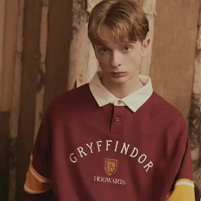 NEW Harried Sweatshirts Couple Sweatshirt Gryffindor Lapel Letter Slytherin College Top Polo Shirt Novelty Hufflepuff Ravenclaw