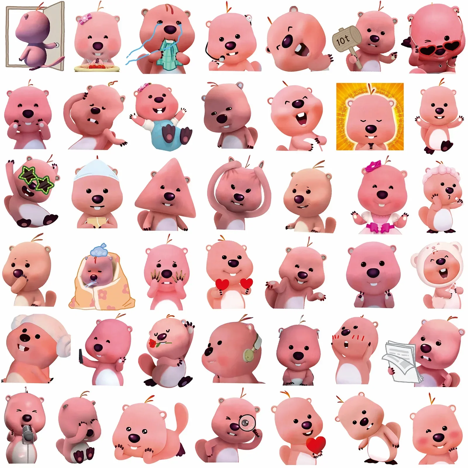 100PCS Cute Loopy Stickers Anime Diary Decal DIY Cartoon Skateboard Laptop Motorcycle Waterproof Cool Sticker Pack Kids Toy 3