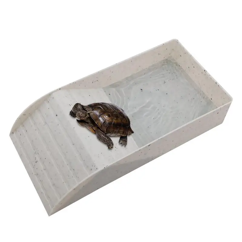 Filles à eau pour tortue avec rampe et plate-forme de repos, plat à nourriture  pour tortues de compagnie, habitat pour amphibiens, tortues et lézards -  AliExpress