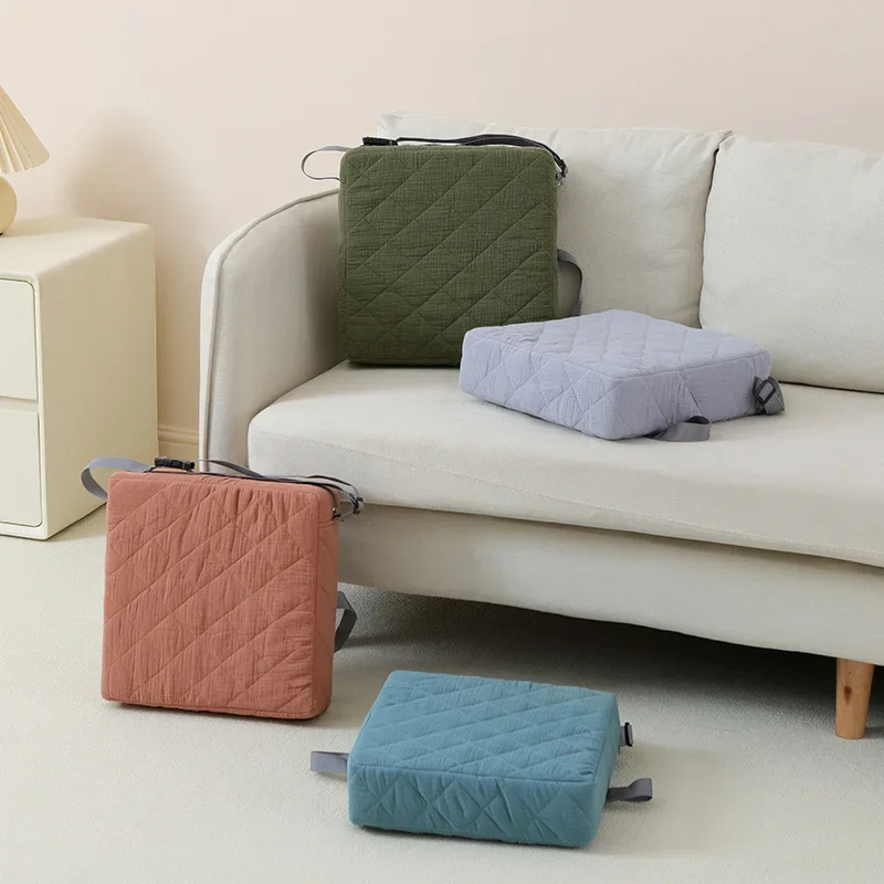 의자 패드 쿠션 어린이  식탁 의자 부스터 쿠션 프리미엄 가죽 케이스 탈부착 가능 세탁 가능 편안한 소프트 시트 쿠션