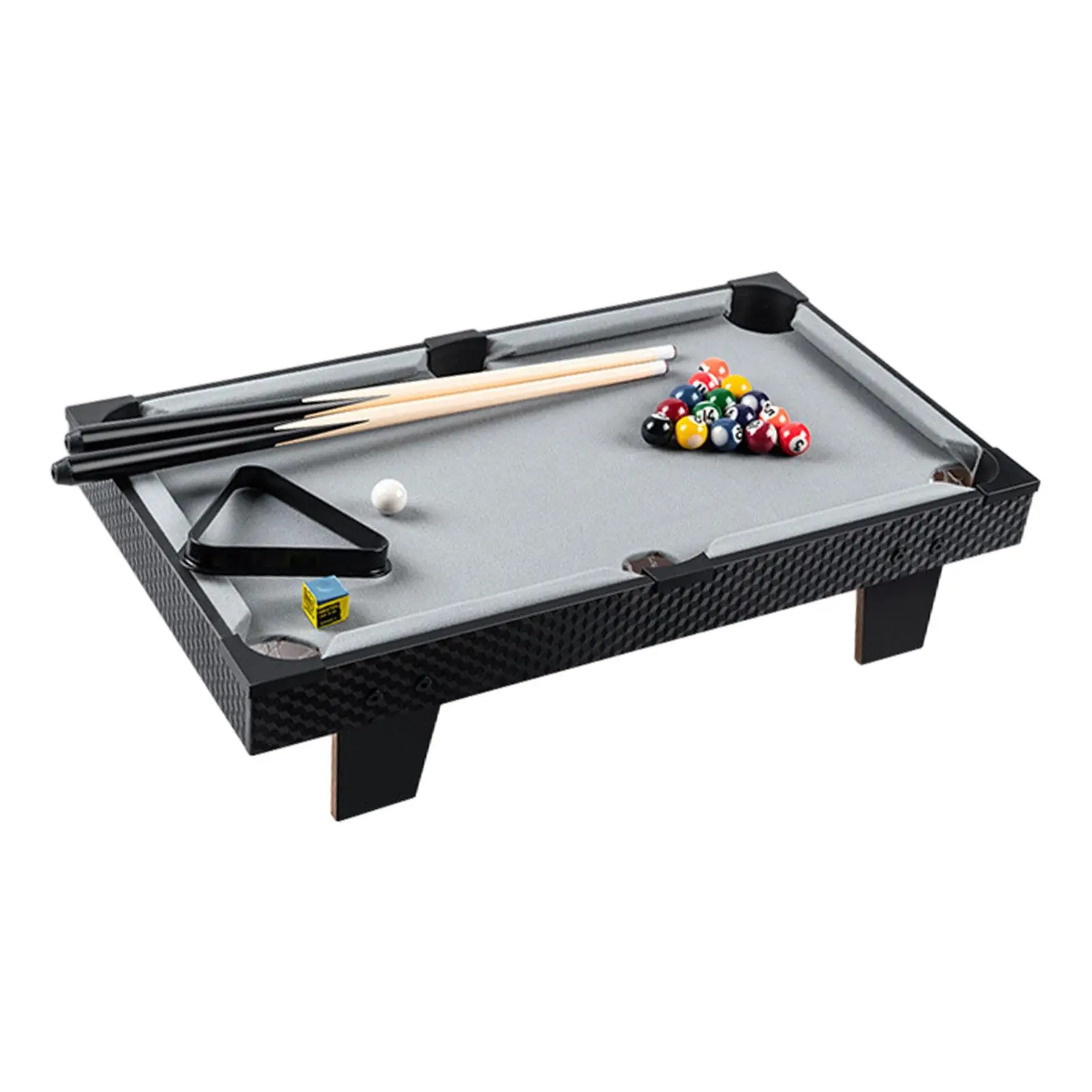 Pool Table Set Wooden Leisure Tabletop Billiards for Family Kids Adults