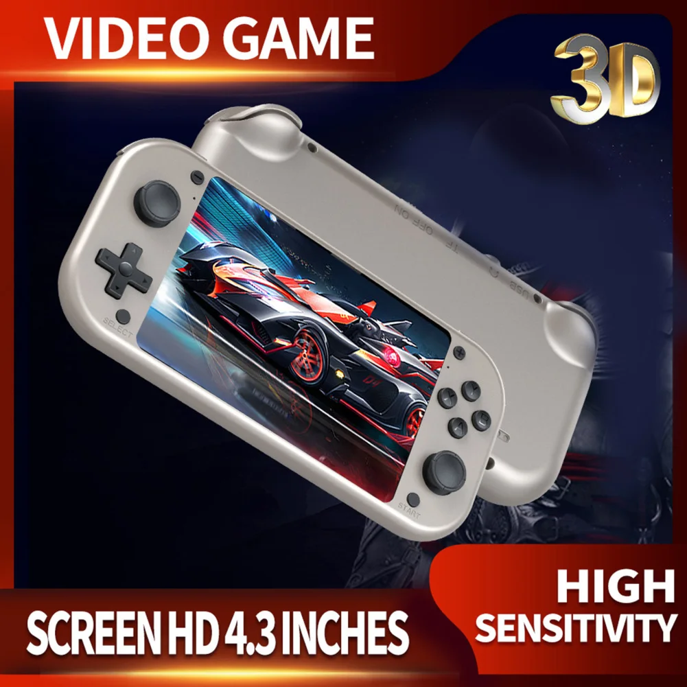

M17 Retro Handheld Video Game Console 4K HD 4.3 Inch IPS Screen Portable Pocket Video Player 64GB 128GB