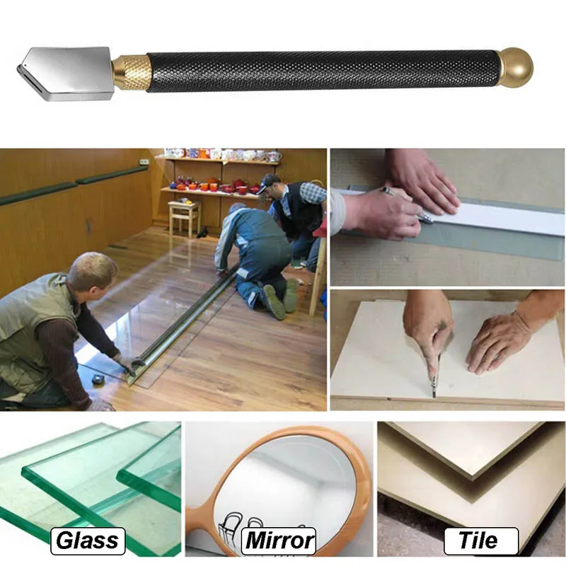 1/6Pcs Glass Knife Set Knife Head Oil Injection Type Diamond Roller Glass Knife Marking Pen Kit For Diamond Glass Tile Cutter 6