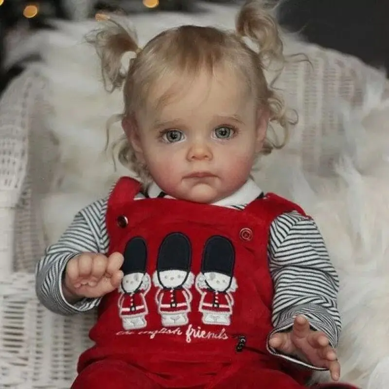 60CM 3D Painted Art Baby Doll Realistic Reborn Toddler Girl Maggi Soft Silicone Doll Veins