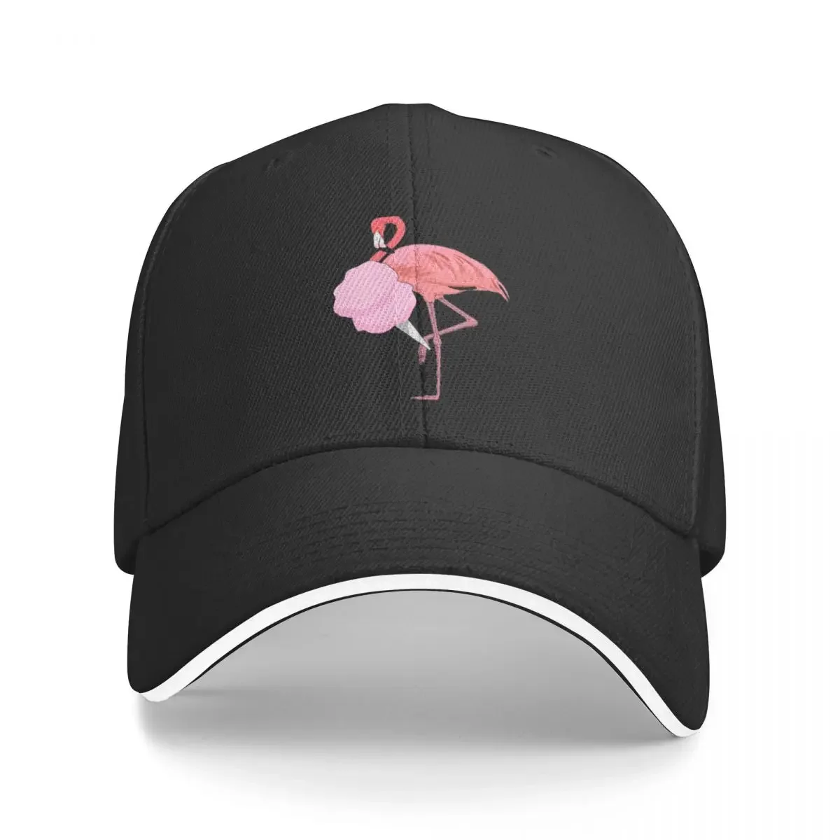 

New Cute Pink Flamingo Eating Cotton Candy Baseball Cap Sports Caps Brand Man Caps Baseball Cap For Men Women's