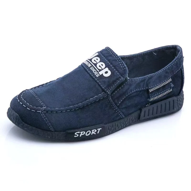 

Кроссовки мужские резиновые без шнуровки, повседневные холщовые Сникерсы, легкие водонепроницаемые, плоская подошва, однотонные, лето