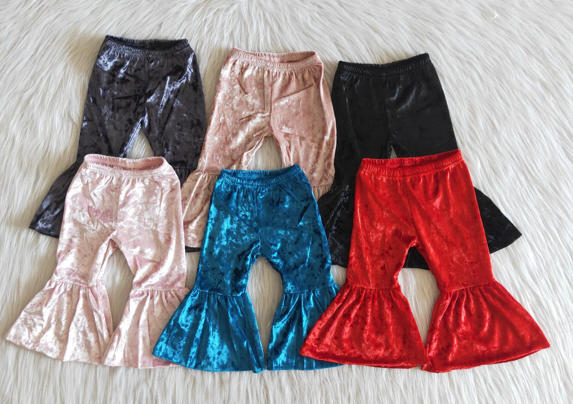 

Эксклюзивная одежда для маленьких девочек, модные бархатные штаны с колокольчиками, мягкие удобные детские брюки высокого качества оптом