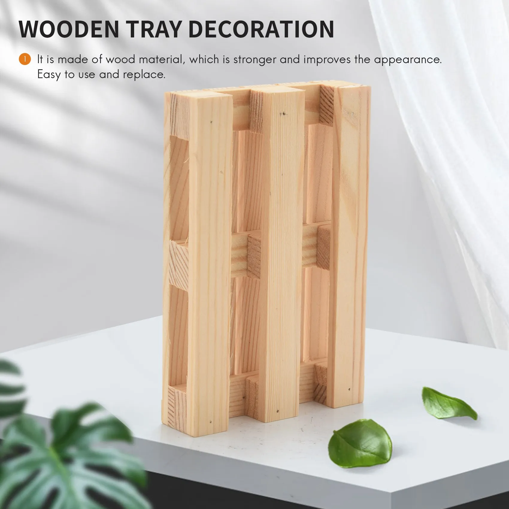 2PCS 120X80mm Wooden Pallet Decoration 1/10 RC Crawler Car Axial SCX10 90046 TRX4 Redcat
