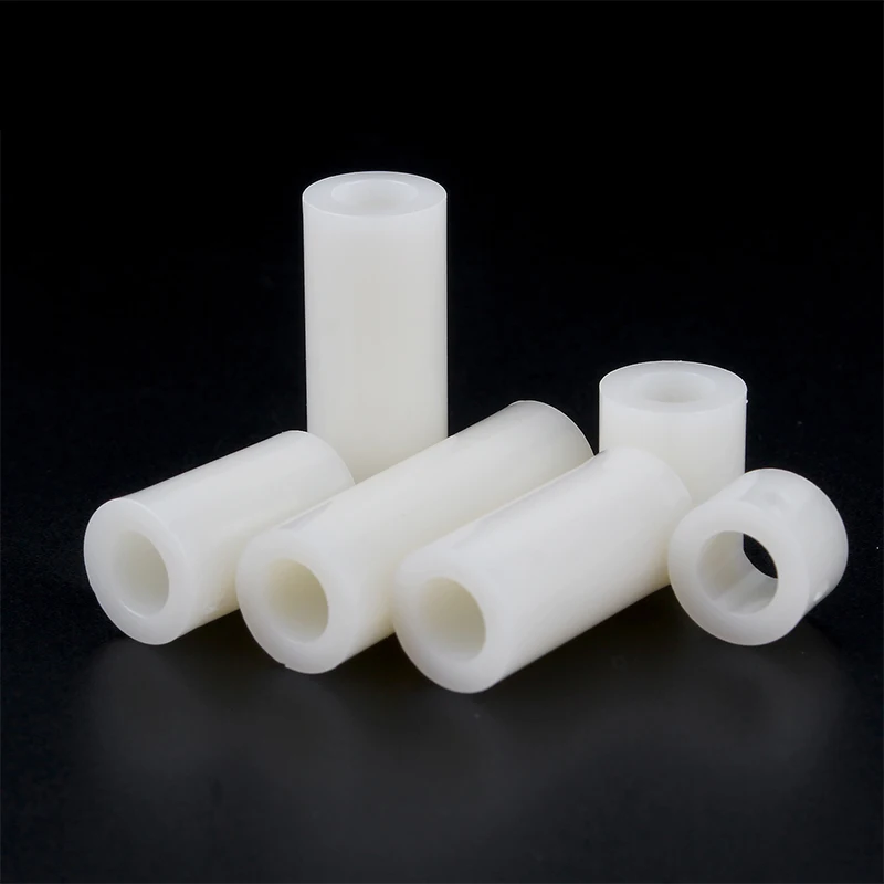 PCB Board Screw 20/50pcs M3 M4 M5 M6 M8 ABS Non-Threaded Hollowed Nylon Spacer Round Hollow Standoff Washer