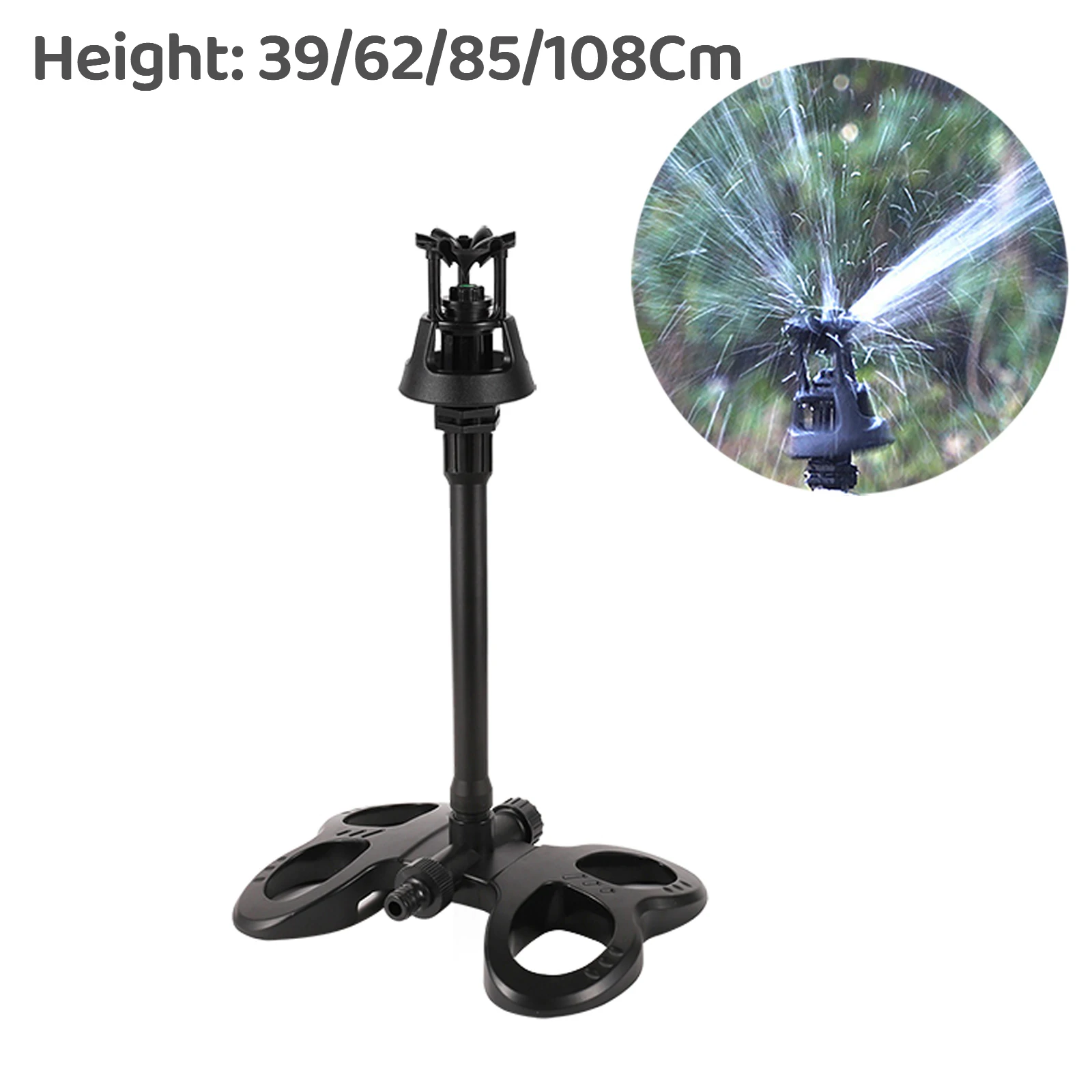 

Swinging Watering Sprinkler Kit 39/62/85/108Cm Rotary Swing Sprinkler With Extension Bracket Garden Flower Watering Nozzle Tool