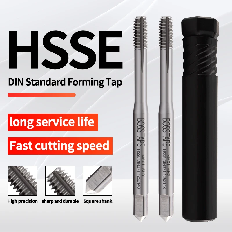 HSSE-M42 DIN 371 376 Standard Roll Forming Tap M2 M2.5 M3 M4 M5 M6 M8 M10 M12 6HX Machine Screw Thre
