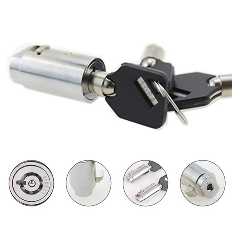 Zinc Alloy Universal Size Key Vending Machine Cylinder Lock Tubular Key Industrial Cabinet Lock Core with 3 Keys