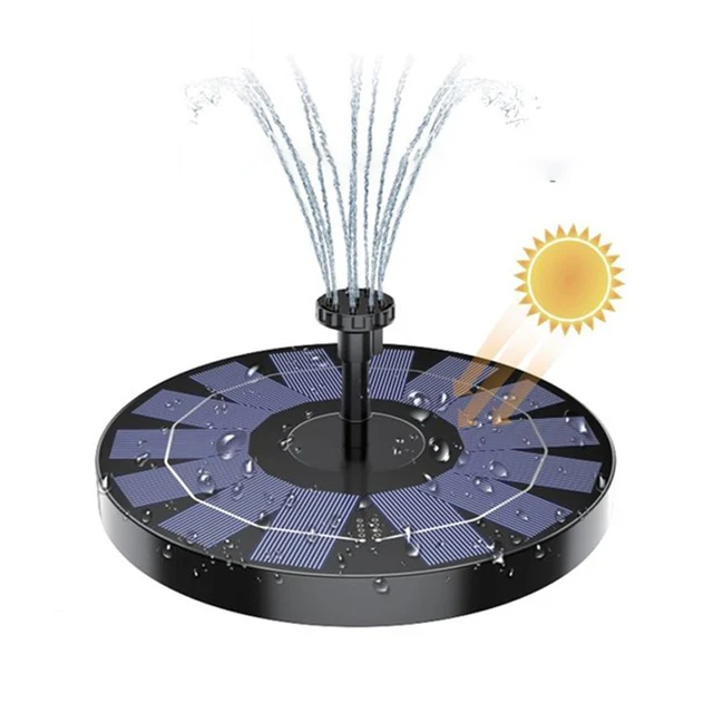 Napenergia Szökőkút Úszó Szökőkutak Szivattyú Medence Medencék Víz Madárfürdő Kültéri Kert Dekoráció - Image 2