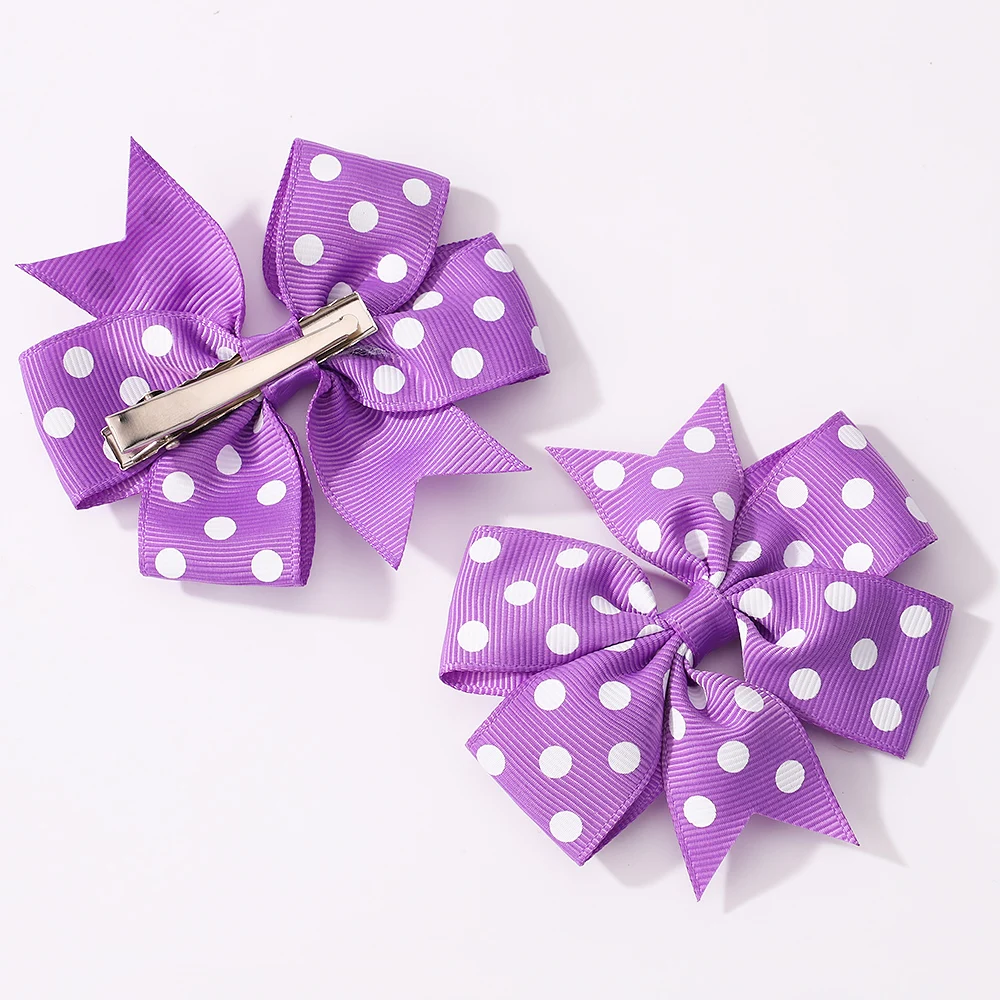 3Pcs/Set Fashion Baby Hair Accessories For Kids Cute Solid Dot Hairpin Colorful Heart Sun Glasses Girls Boutique Bowknot Clips 4