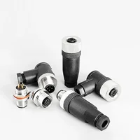 M12 sensor connector 4pin 5pin M12-8 waterproof male&female plug screw threaded coupling A Code sensor connectors 2
